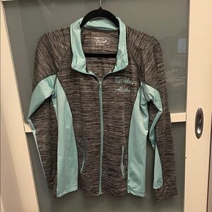 Crazy Apparel Gray and Light Green Activewear Jacket, XL, EUC